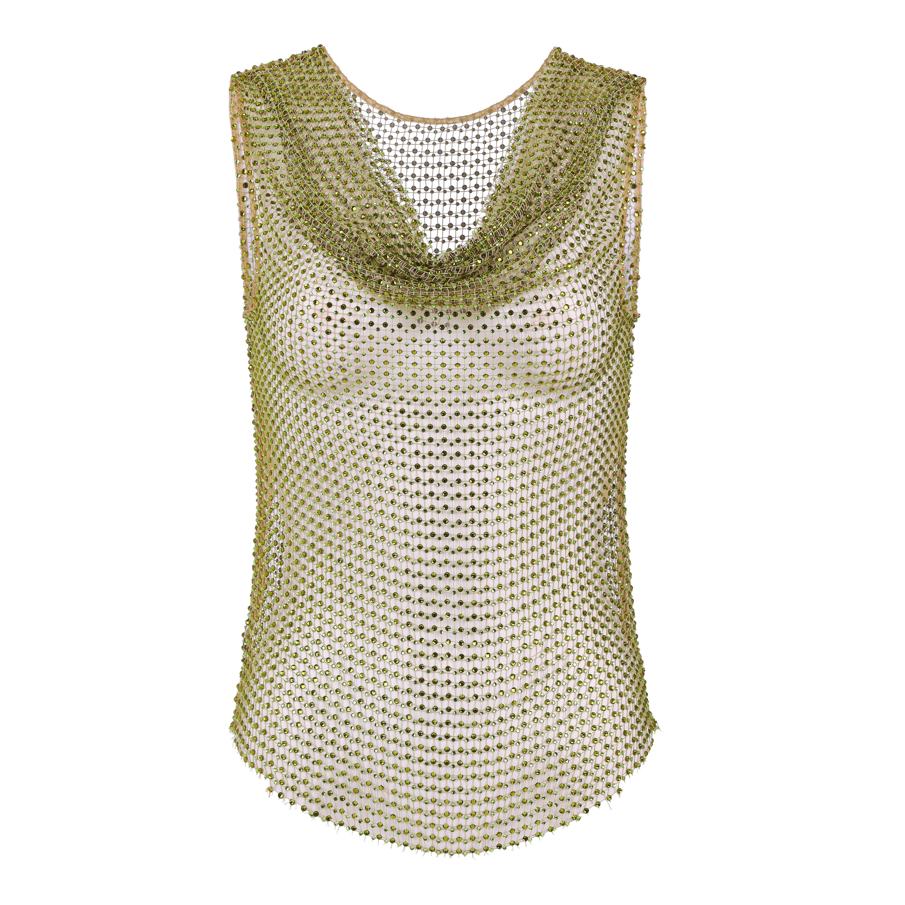 Swarovski Crystal Cowl Blouse