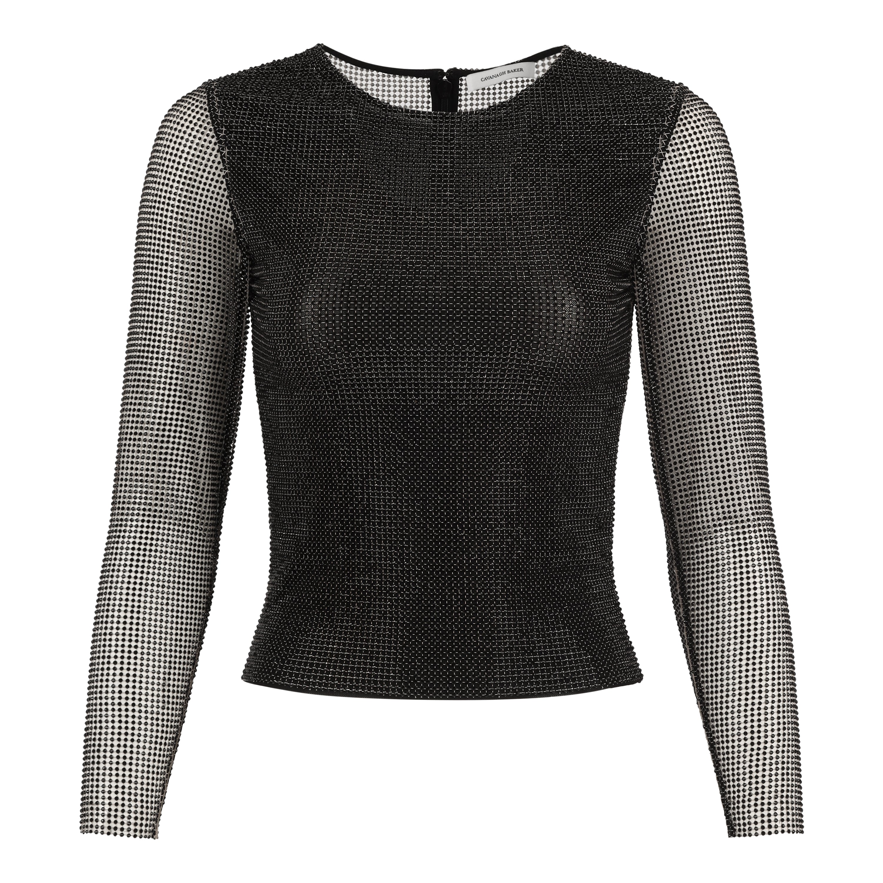 SWAROVSKI CRYSTAL LONG SLEEVE TOP