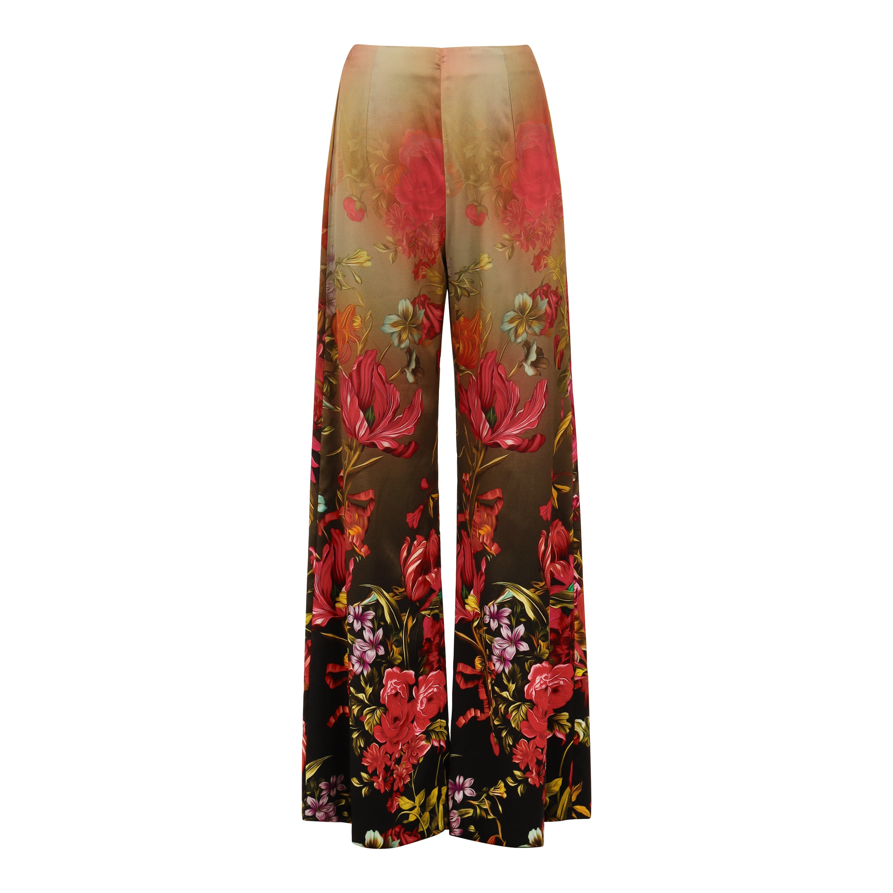 Ombre Floral Silk Pants