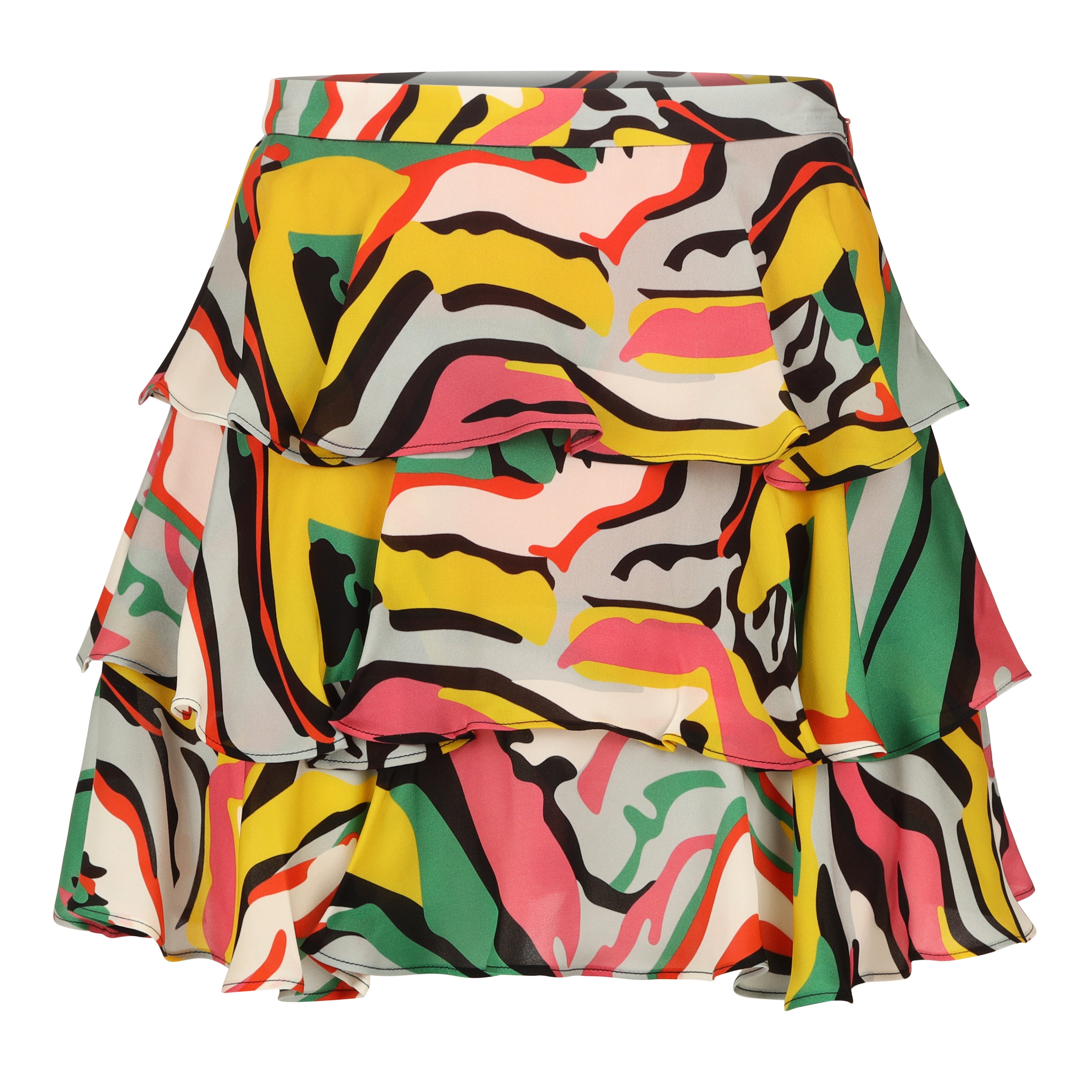 Multi Print Mini Skirt