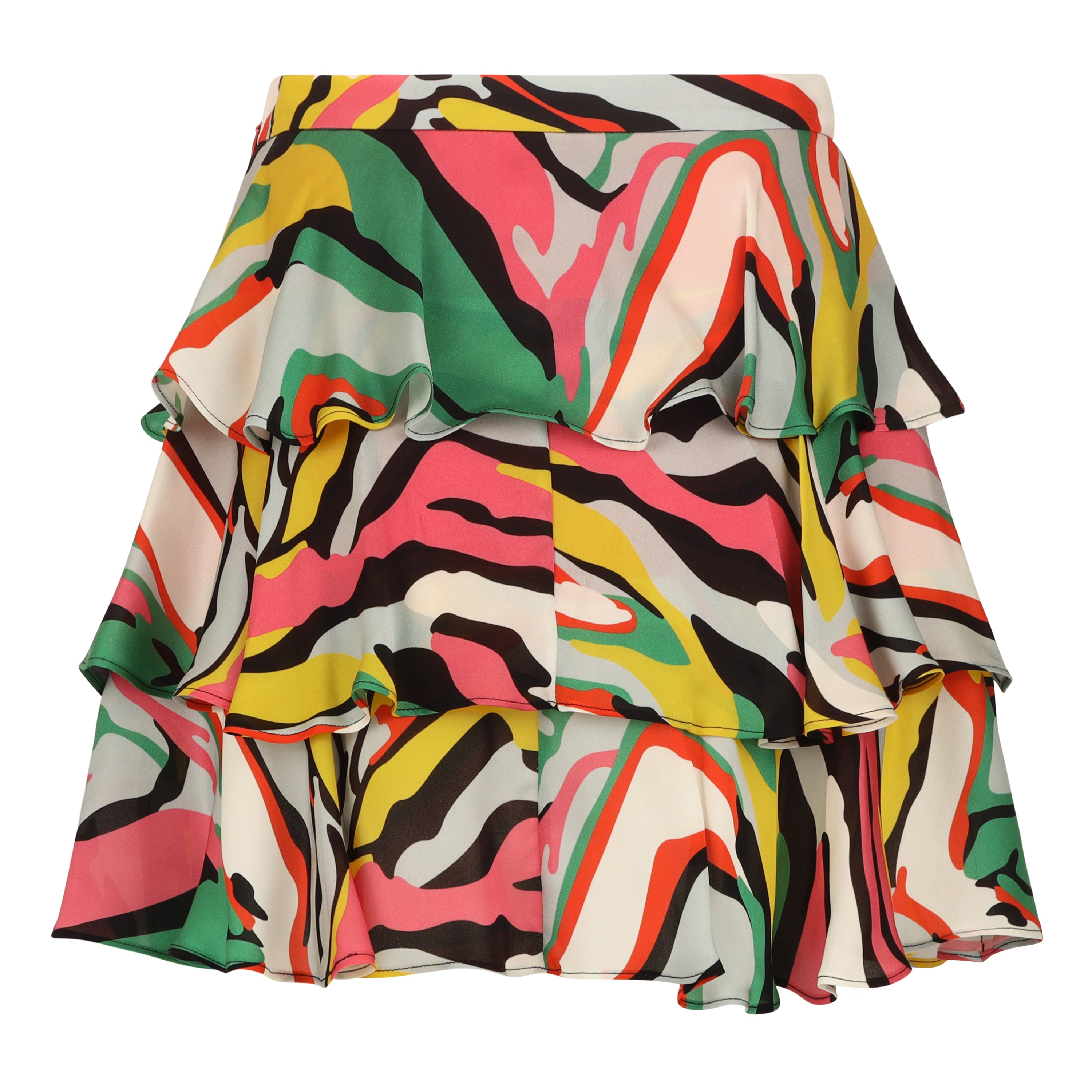 Multi Print Mini Skirt