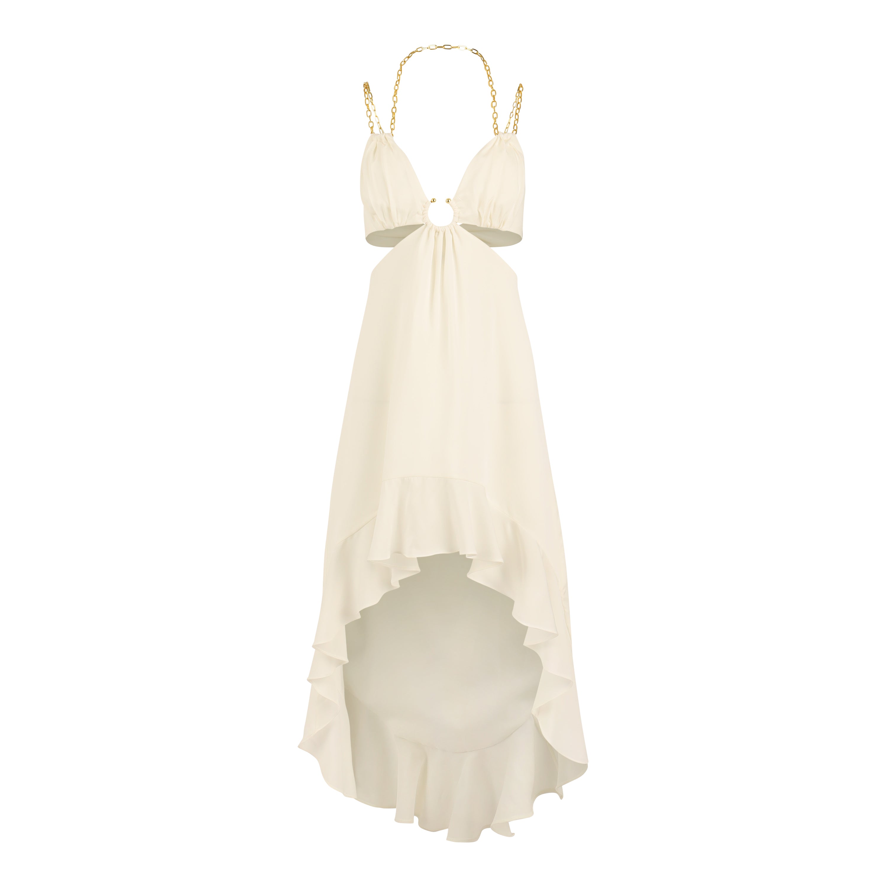 White Halter Dress
