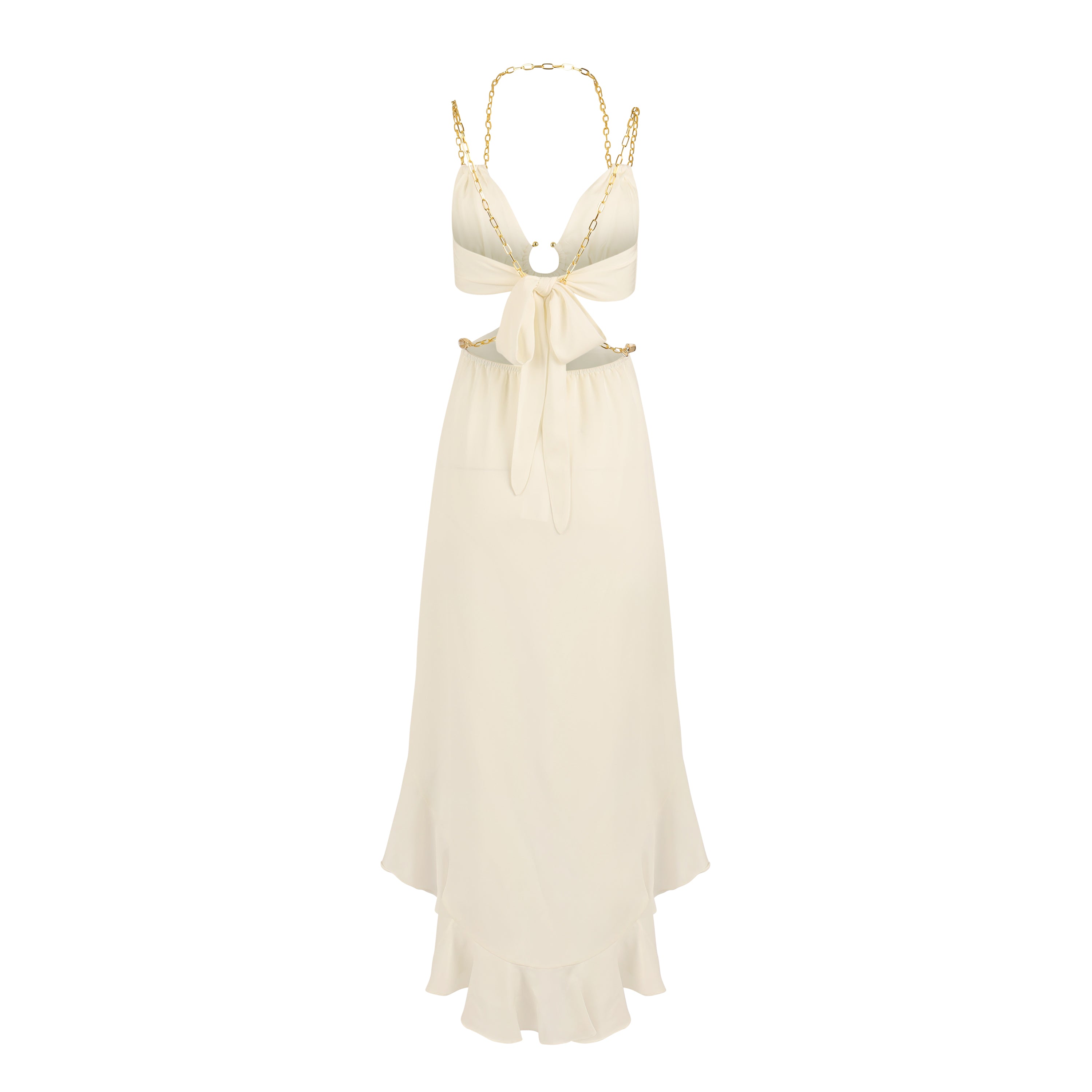 White Halter Dress