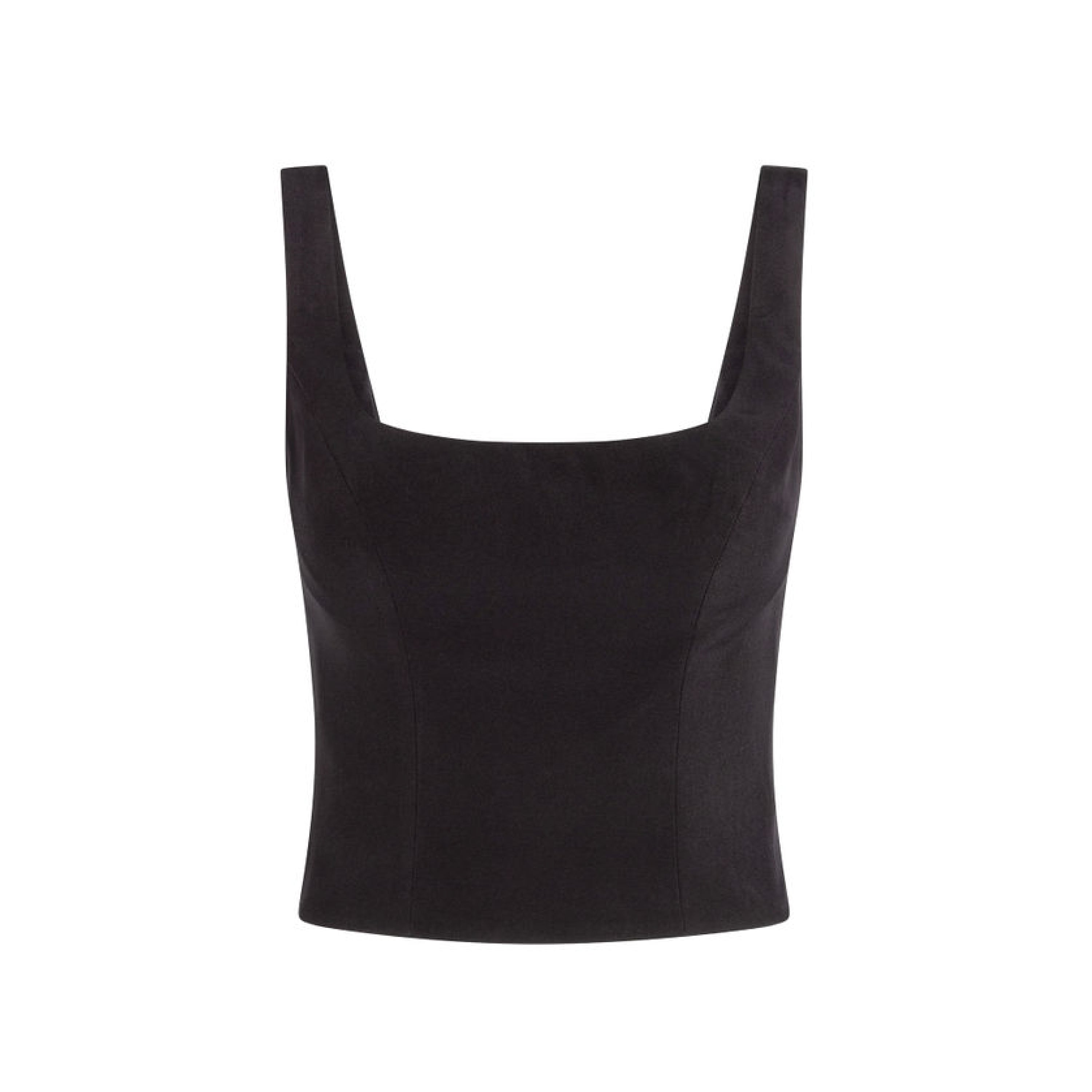 Stretch Wool Crepe Bustier