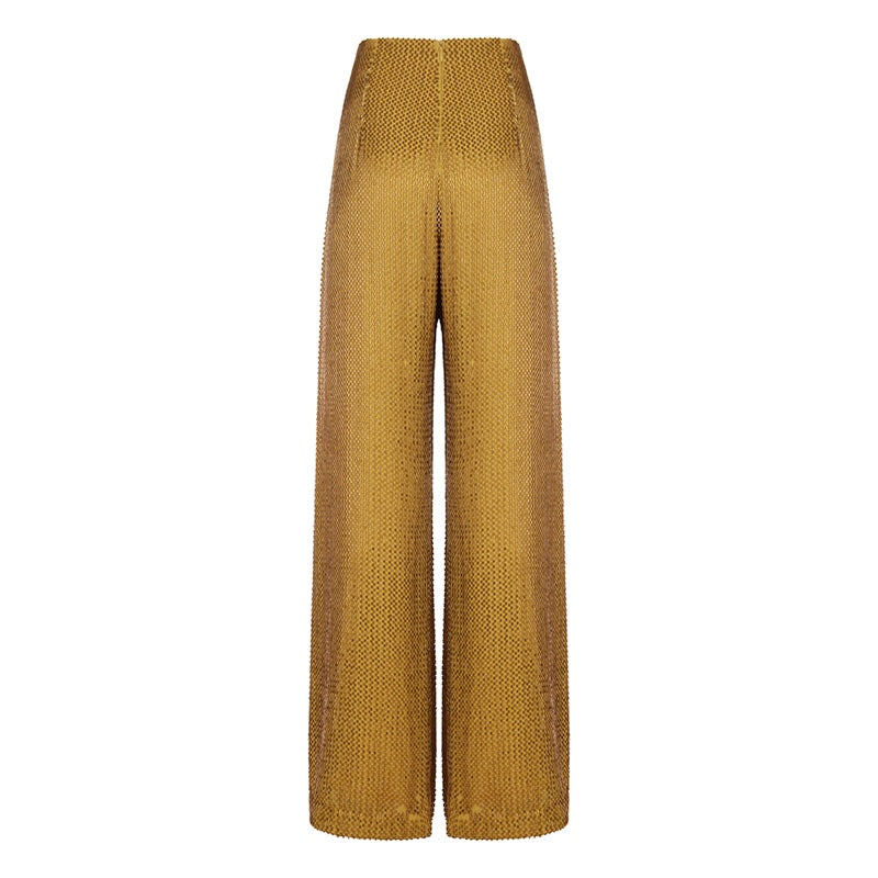 Bugle Bead Wide Leg Pant