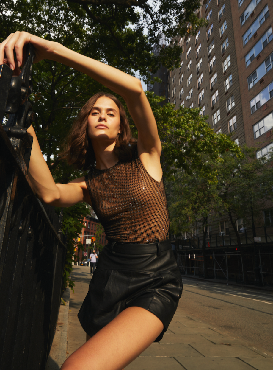 Black Crystal Tank Top