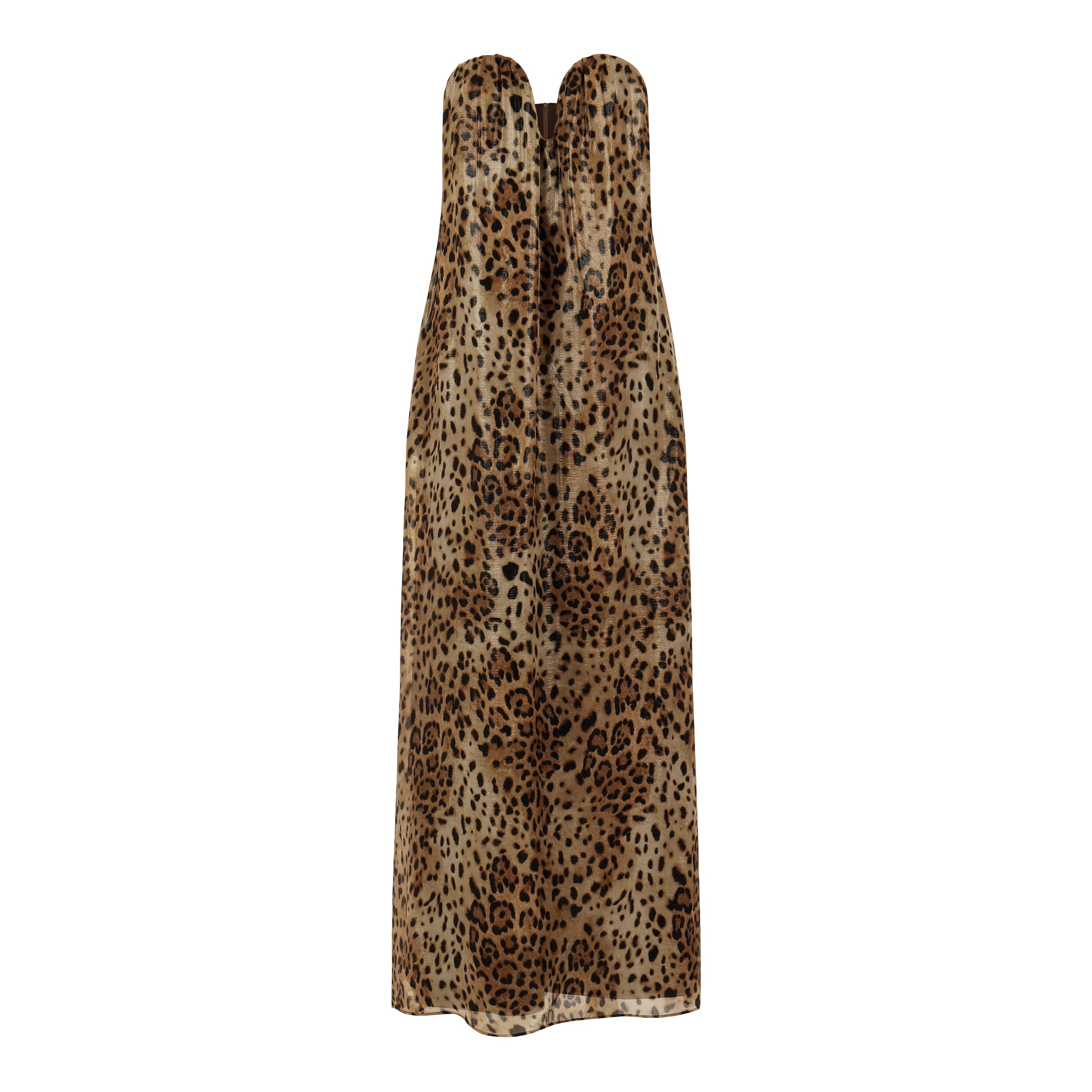 Leopard Strapless Hidden Corset Dress