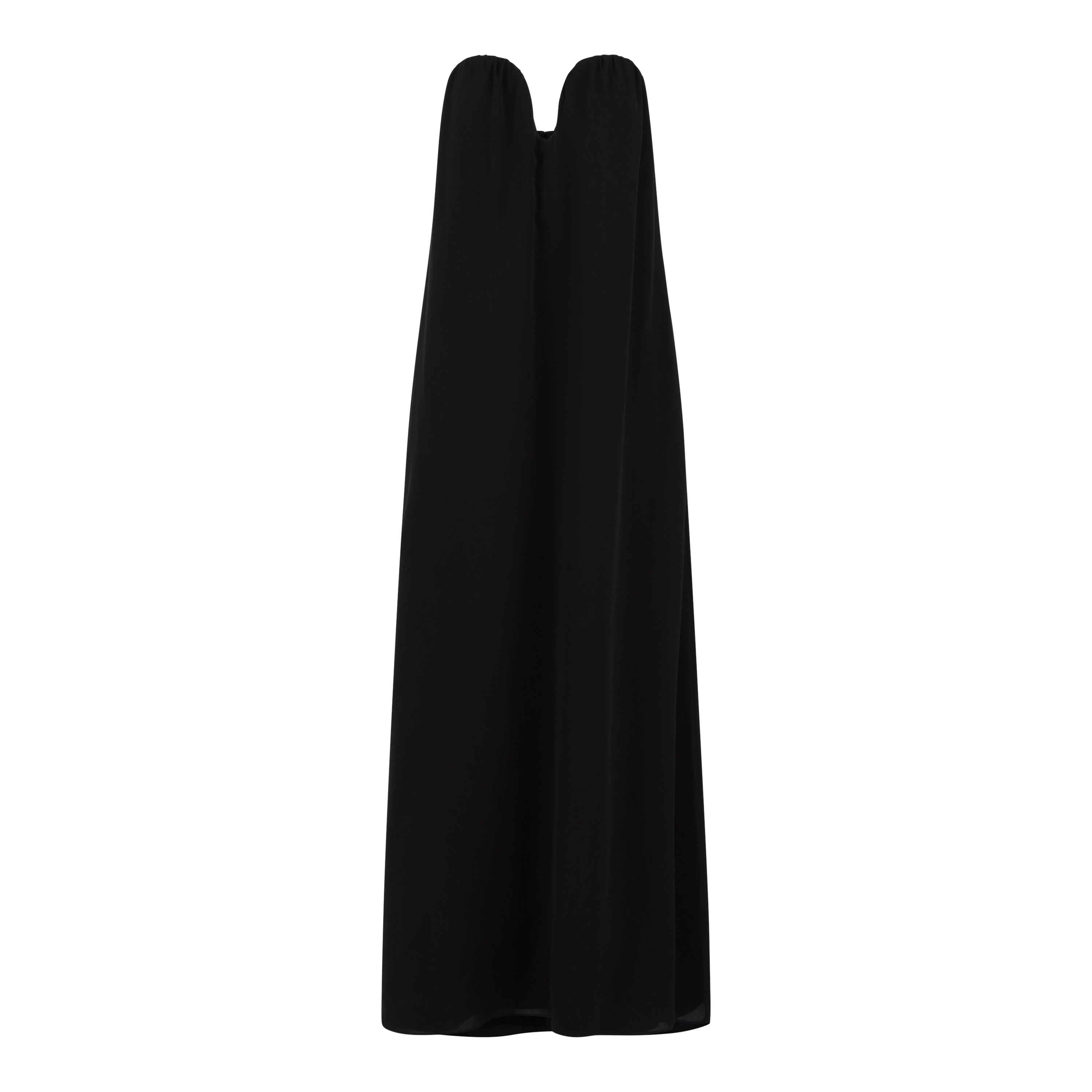 Black Strapless Hidden Corset Dress