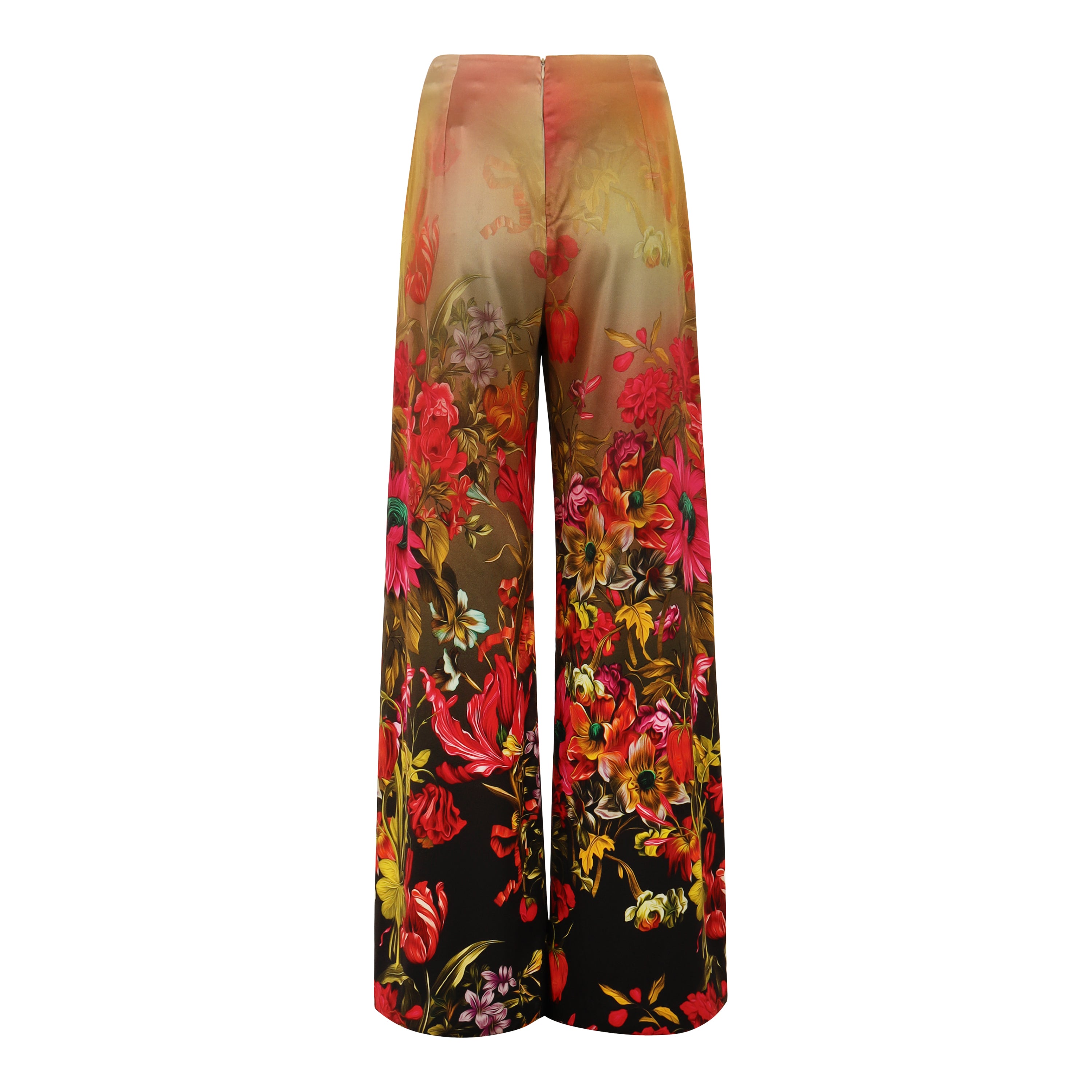 Ombre Floral Silk Pants