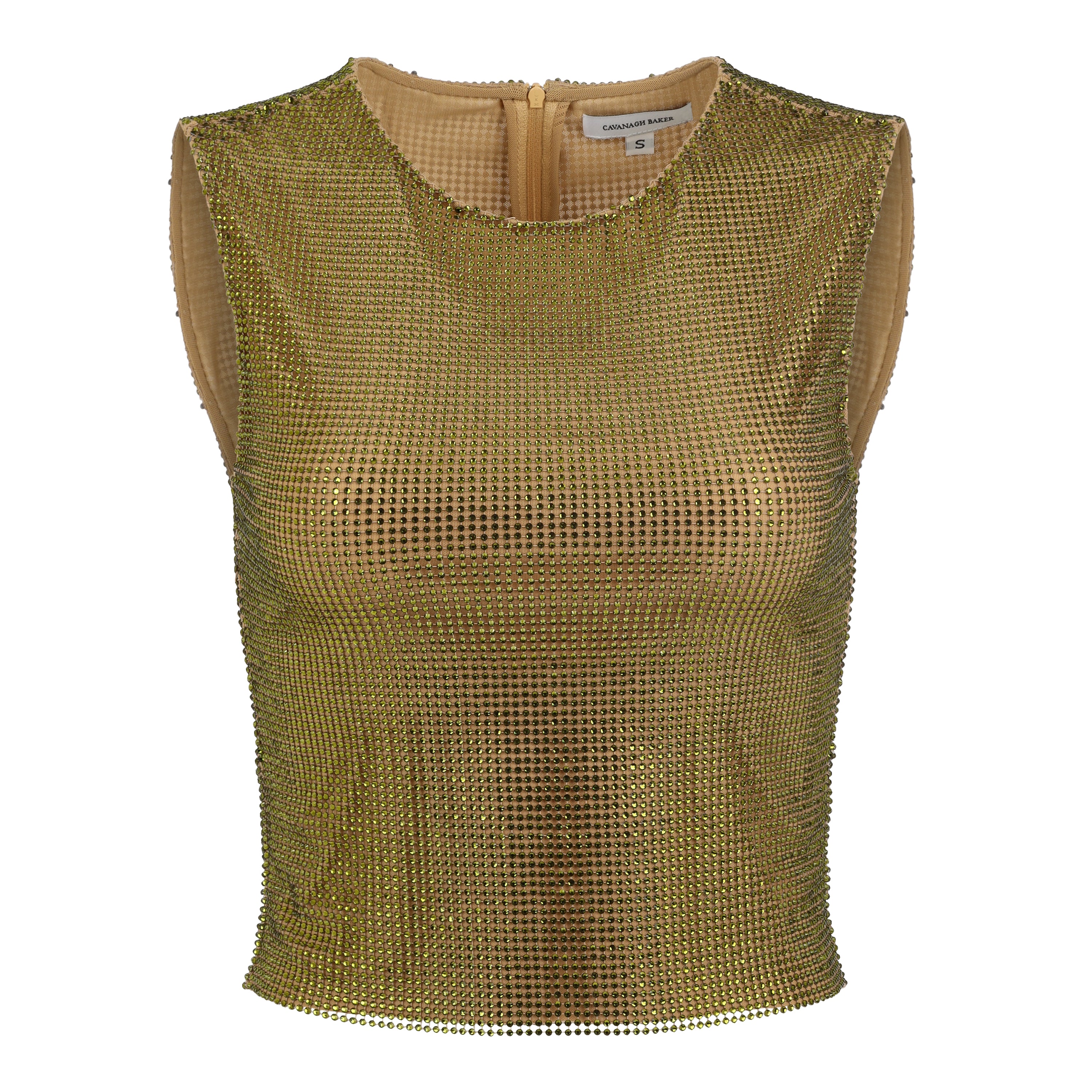Olive Crystal Tank Top