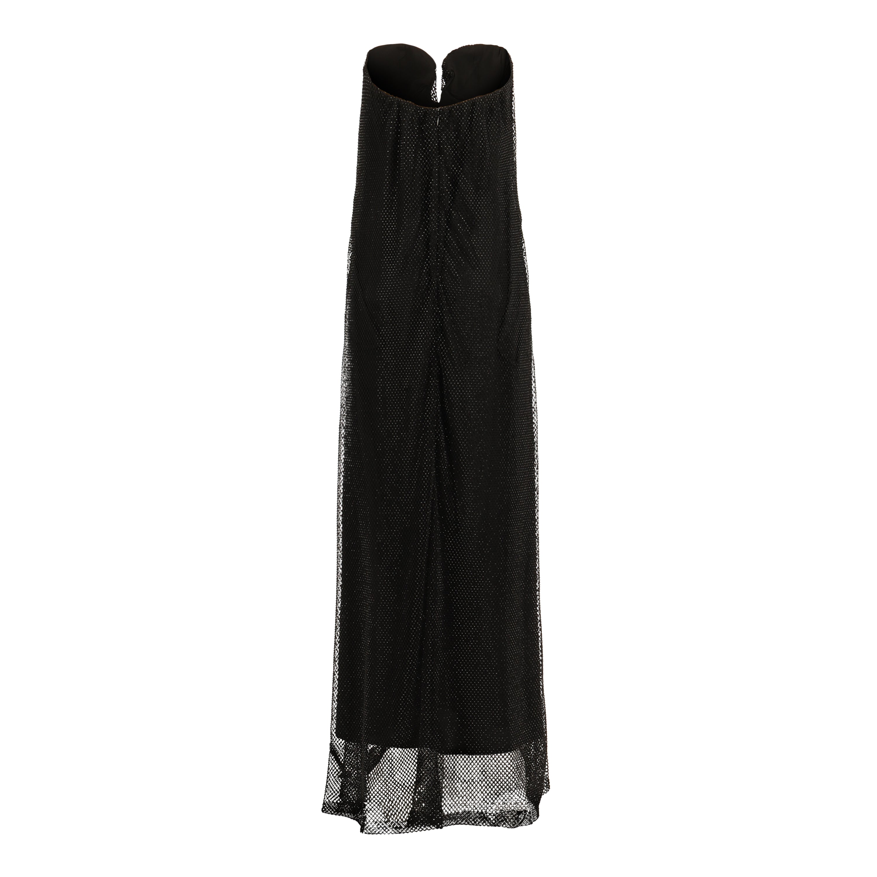 Black Crystal Strapless Hidden Corset Dress