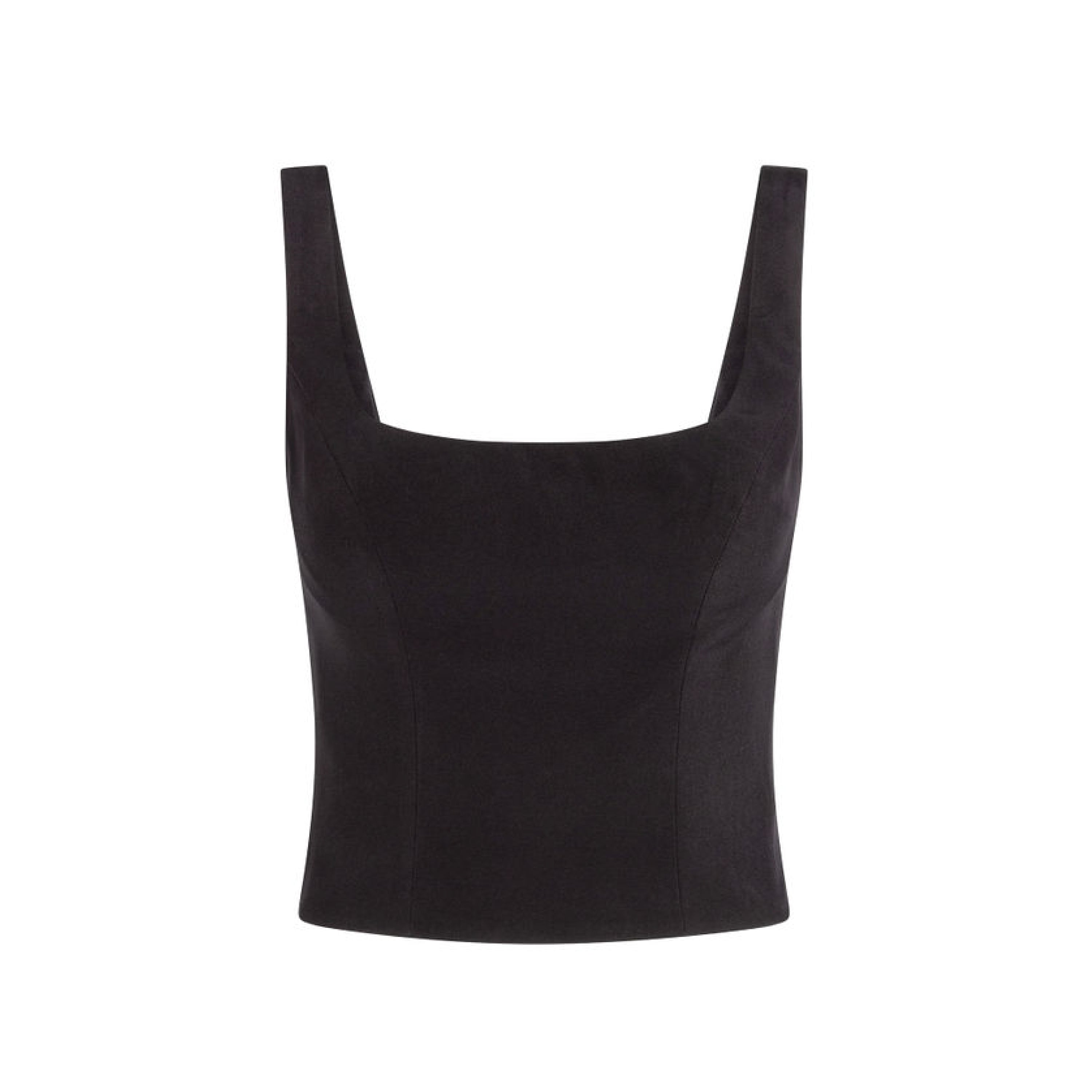 Stretch Wool Crepe Bustier