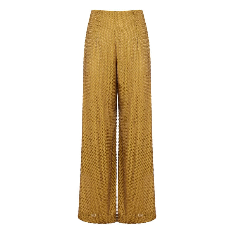 Bugle Bead Wide Leg Pant