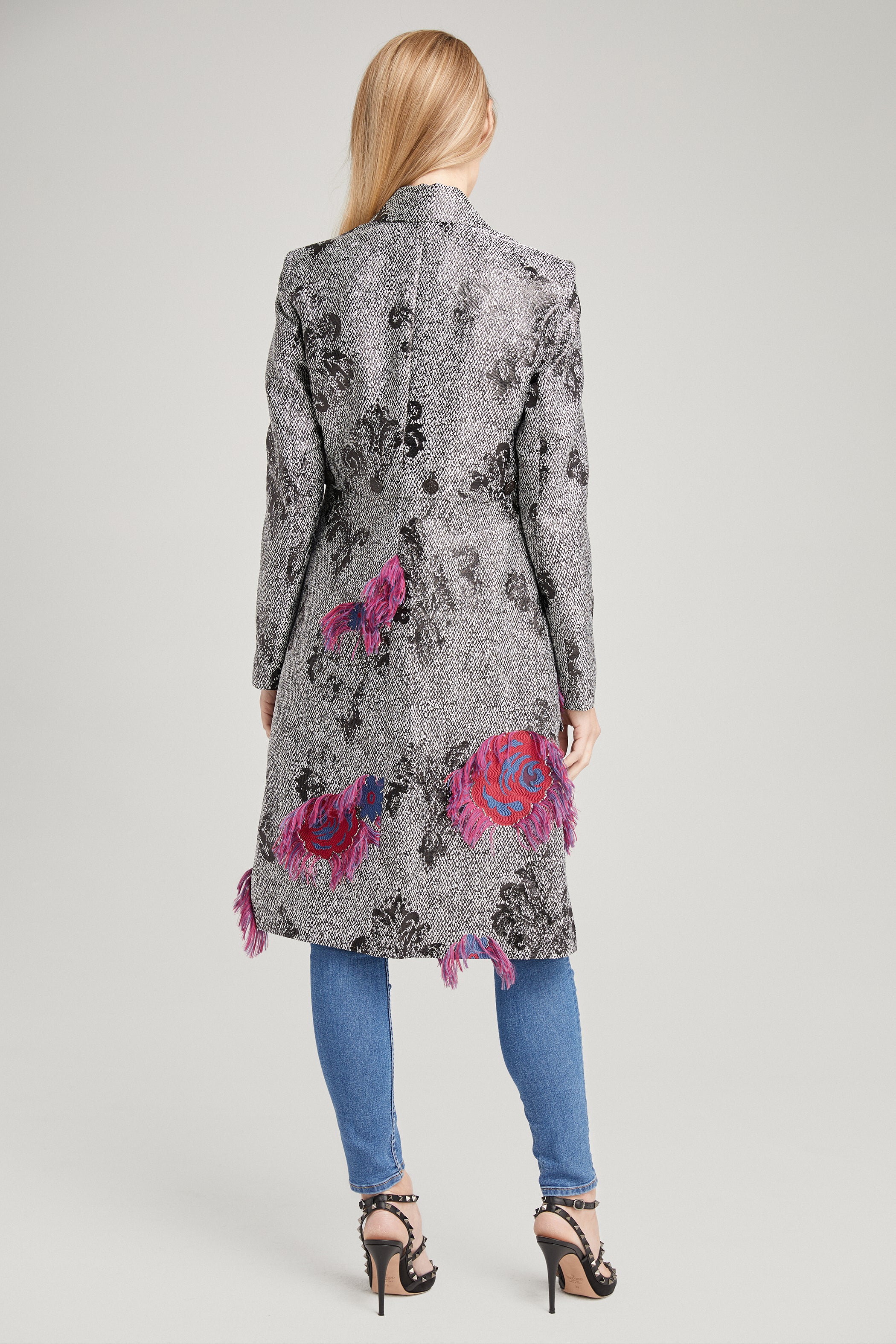 COCO FLORAL FINGE JACKET, Outerwear